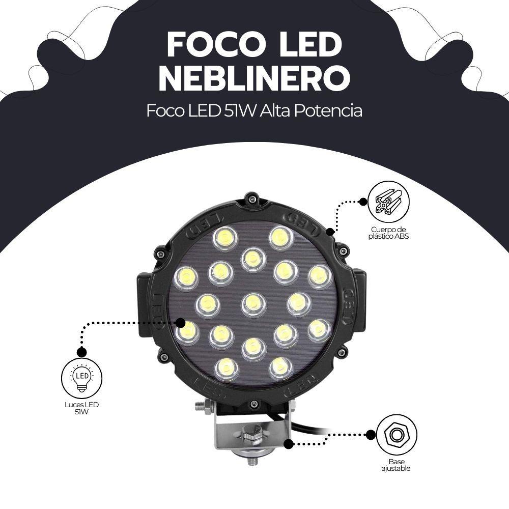 Foco LED 51W Alta Potencia Impermeable Con Base Universal-3