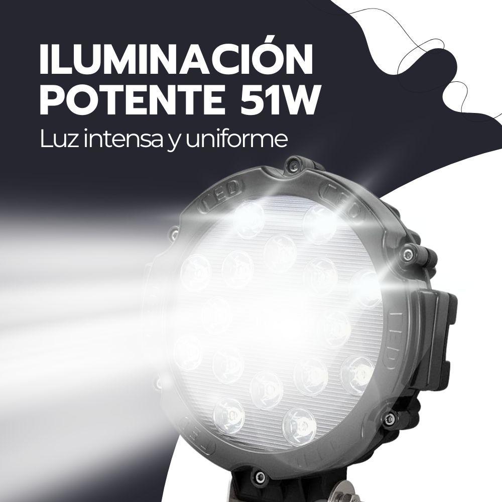 Foco LED 51W Alta Potencia Impermeable Con Base Universal-6