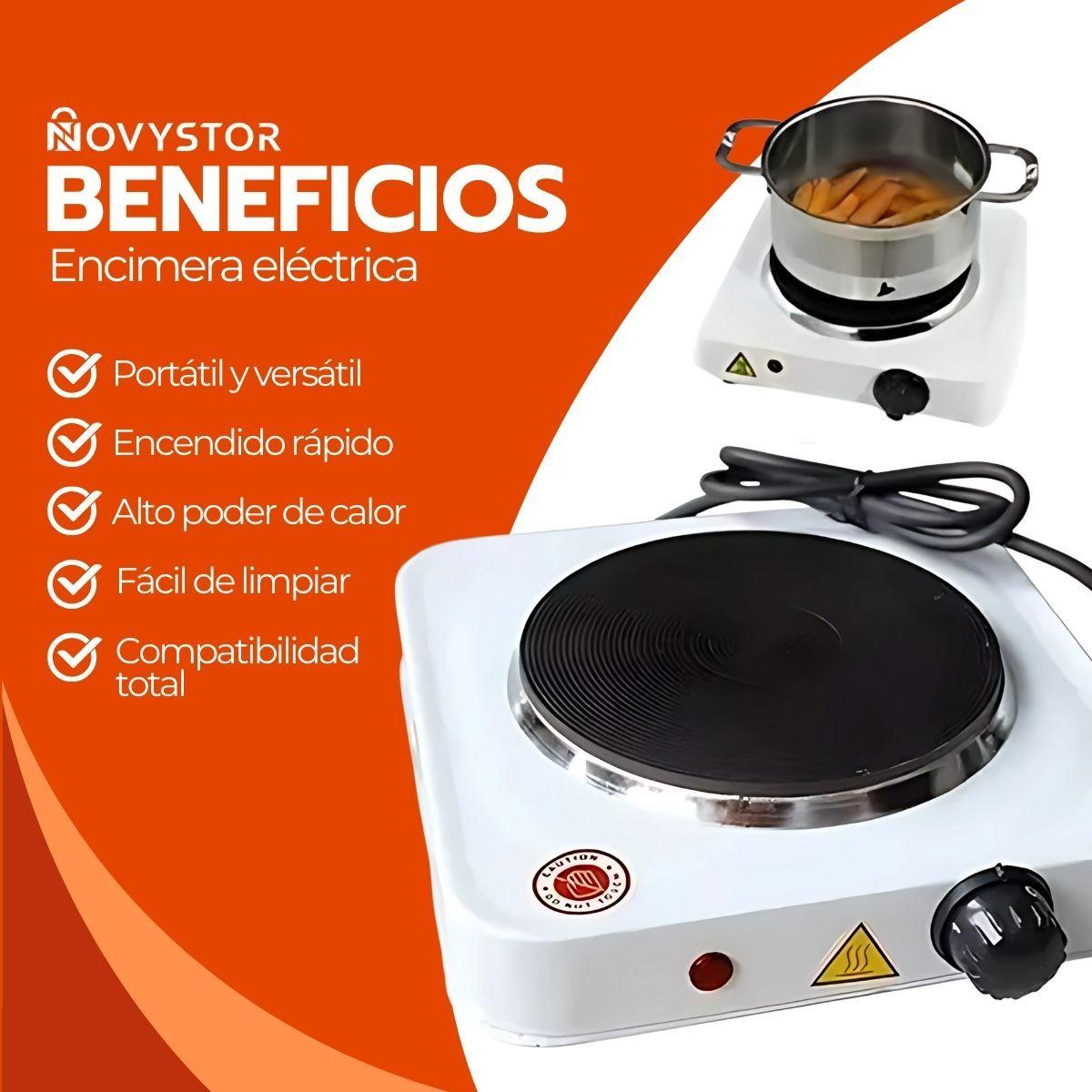 Cocinilla Eléctrica Portátil 1 Plato 155mm Acero Inox-3