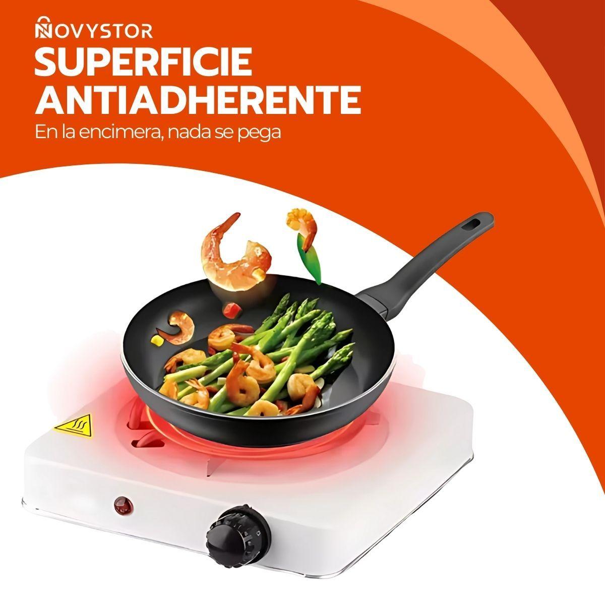 Cocinilla Eléctrica Portátil 1 Plato 155mm Acero Inox-4