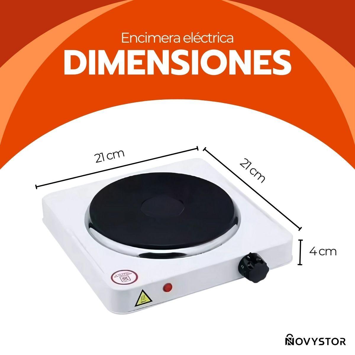 Cocinilla Eléctrica Portátil 1 Plato 155mm Acero Inox-6