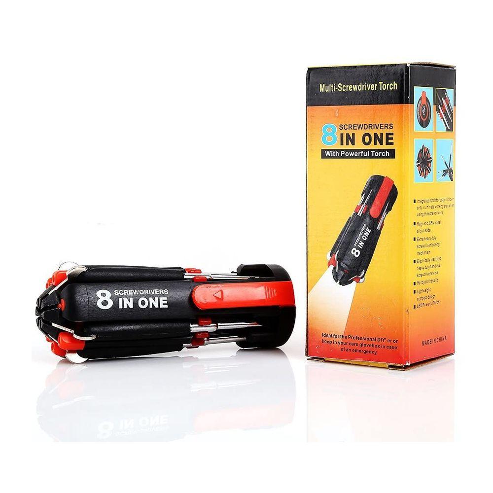 Desatornillador Multiuso 8 en 1 Con Linterna Led-2