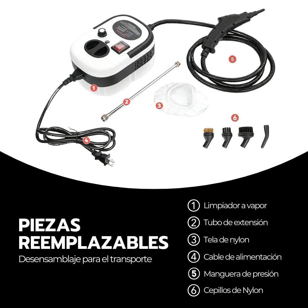 Limpiador Vapor 2500W Alta Presión Cocina Baño Auto-4