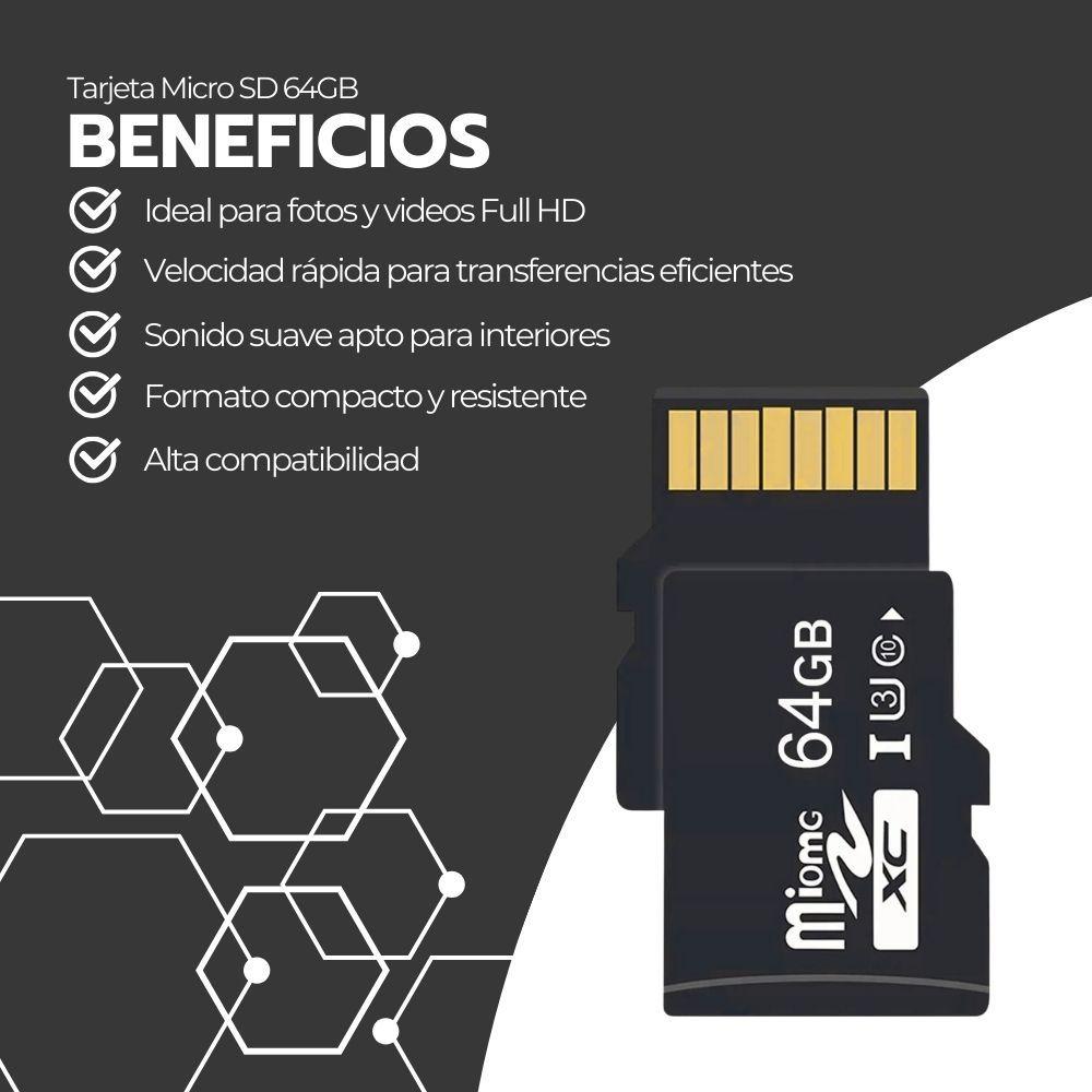 Tarjeta Micro SD 64GB Clase 10 U3 Alta Velocidad-2