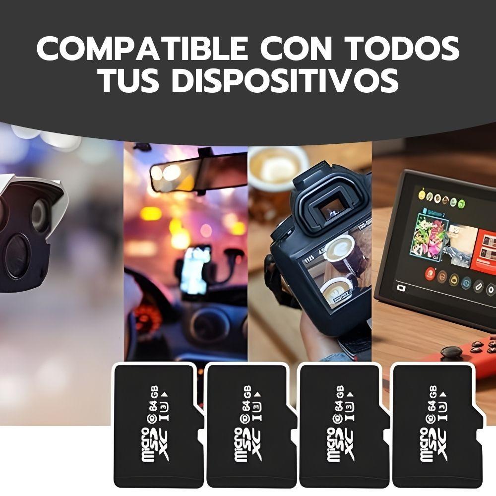 Tarjeta Micro SD 64GB Clase 10 U3 Alta Velocidad-6