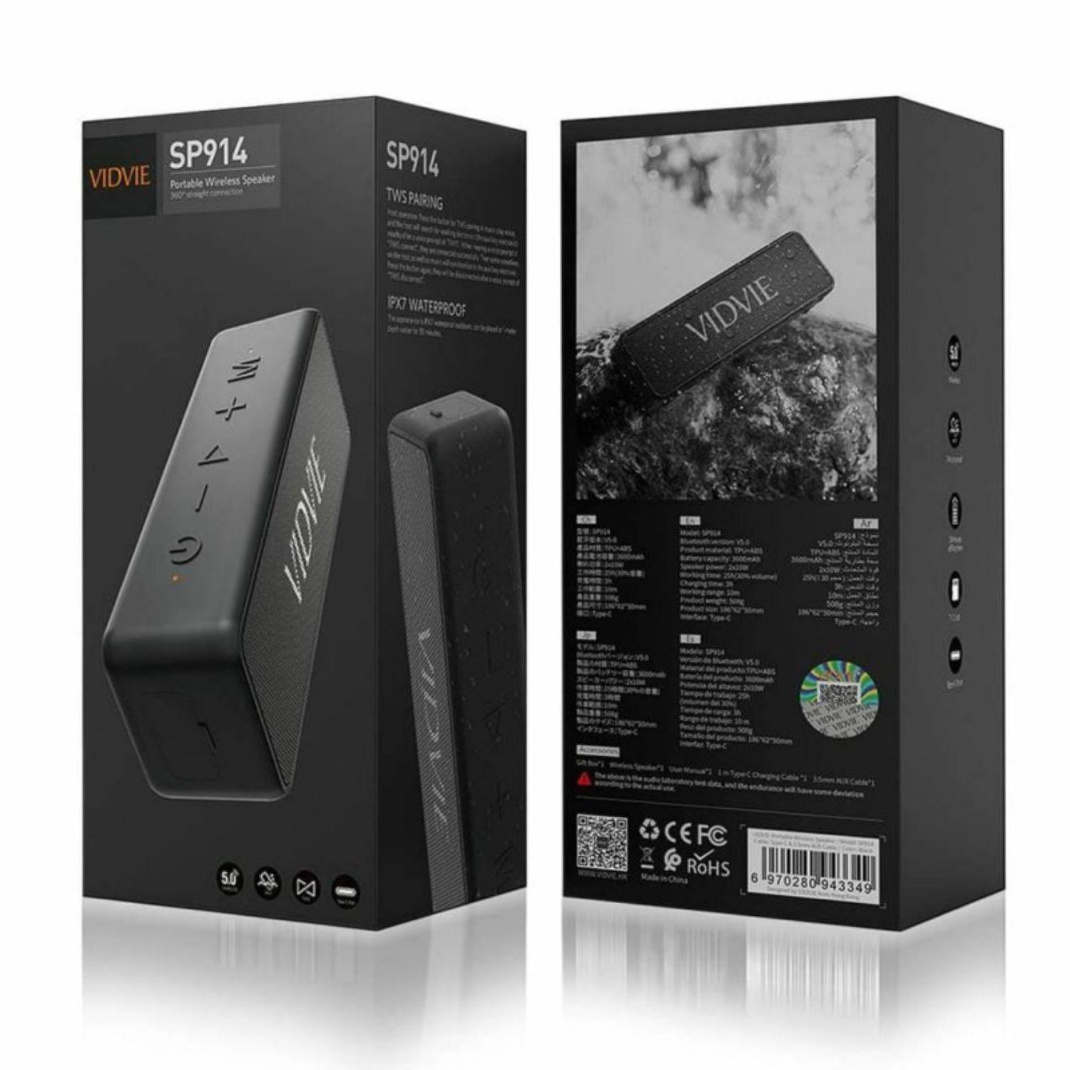 Parlante VIDVE Bluetooth SP194 Portátil Negro-5
