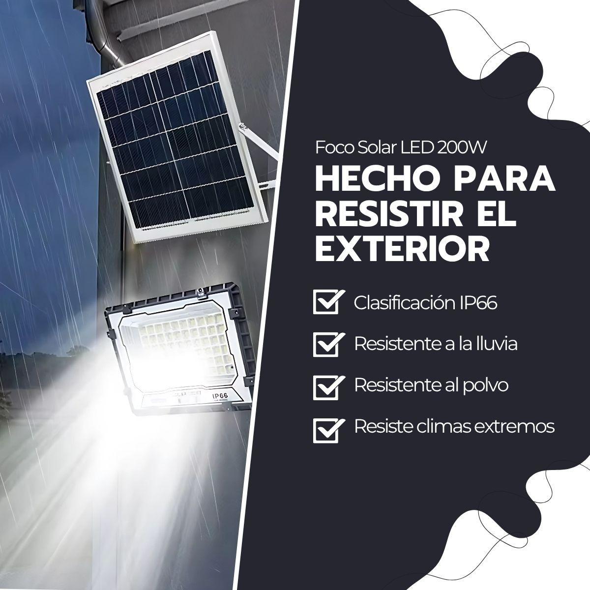Foco Solar LED 200W IP66 con Sensor Movimiento y Control-6