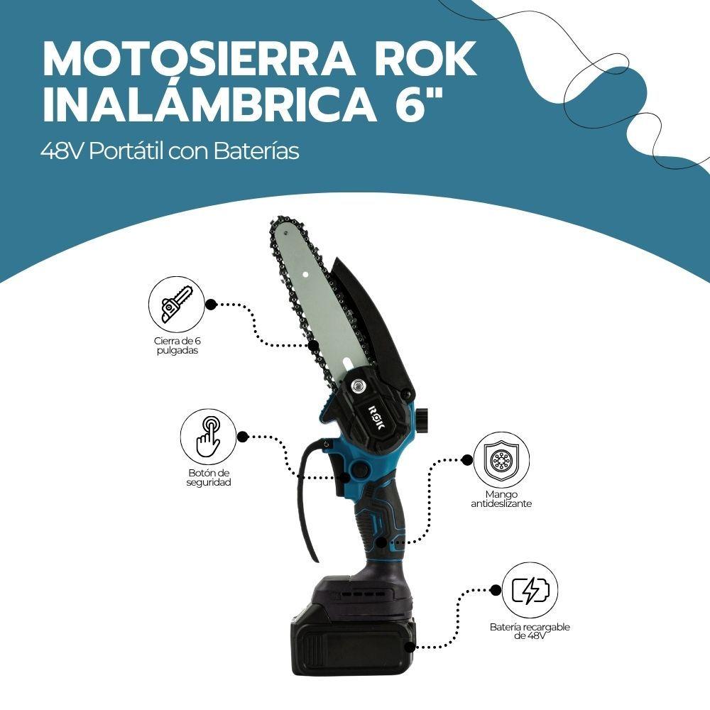 Motosierra ROK Inalámbrica 6″ 48V Portátil con Baterías-2