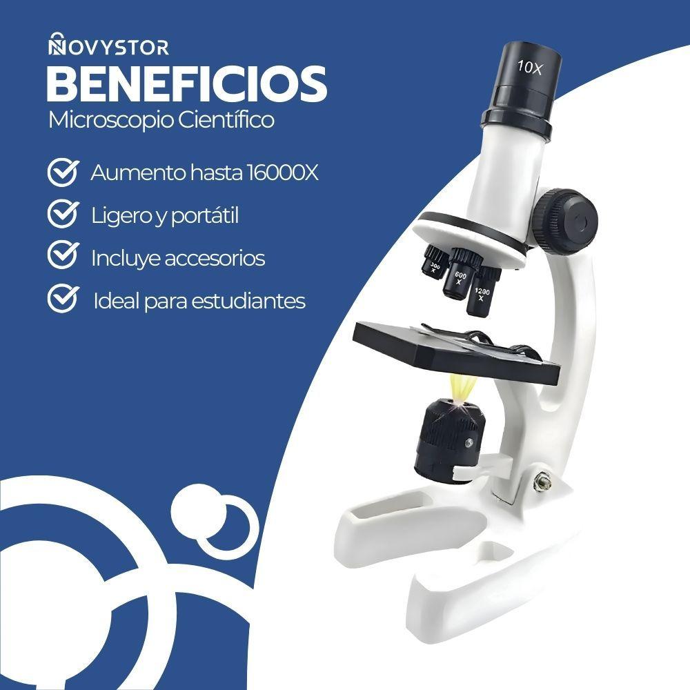 Microscopio Científico Educativo 1200X con Accesorios-3