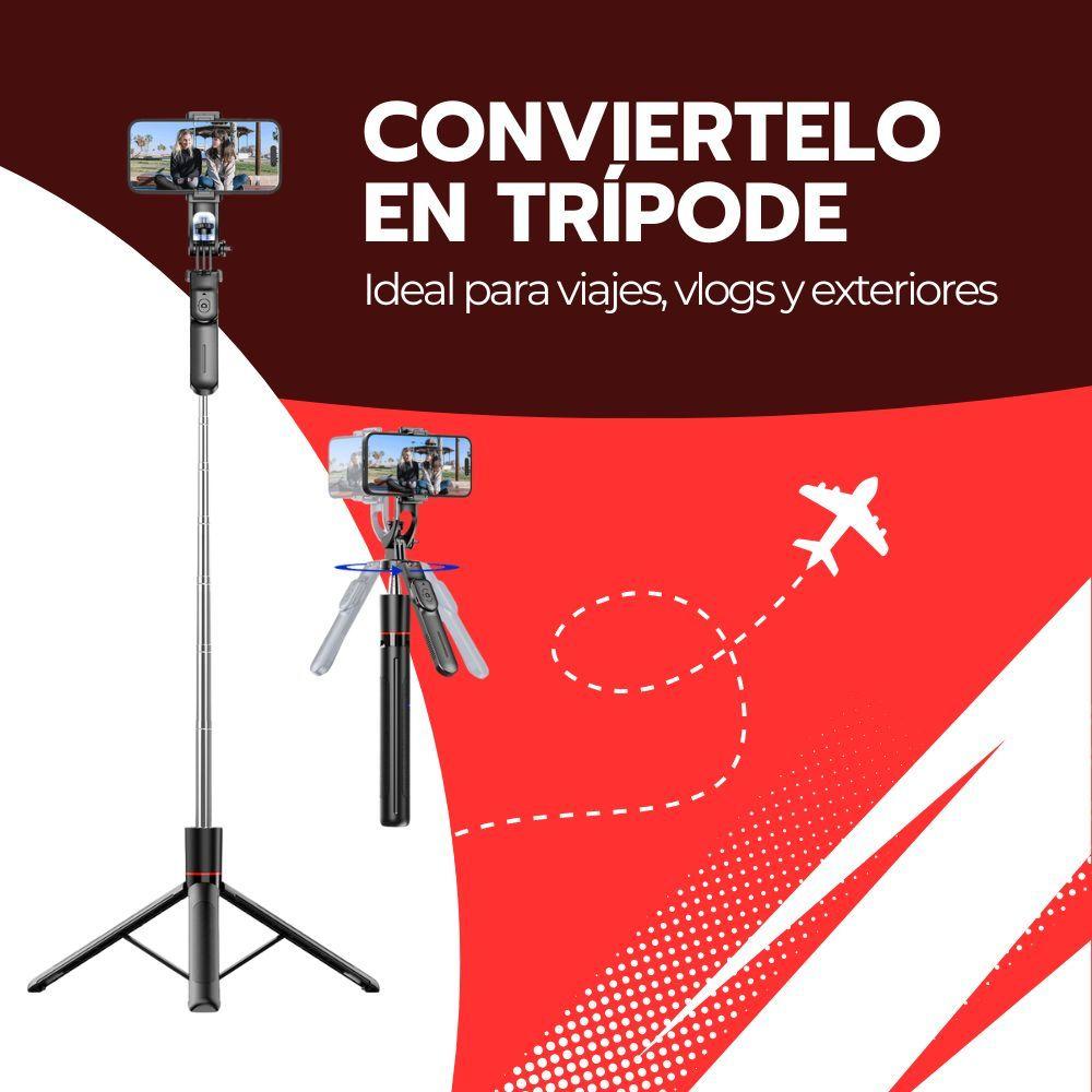 Palo Selfie Extensible Con Trípode y Rotación 360°-5