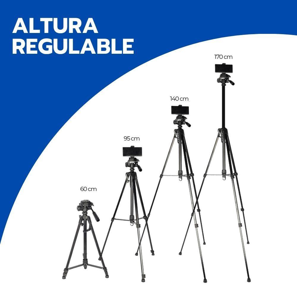 Trípode Profesional 360° Video + Bolso De Transporte Negro-5