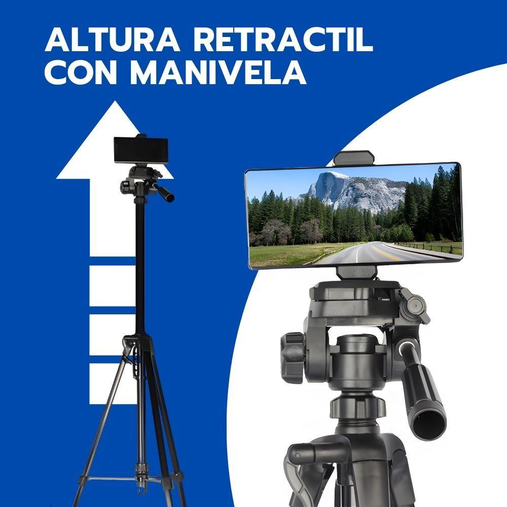 Trípode Profesional 360° Video + Bolso De Transporte Negro-7