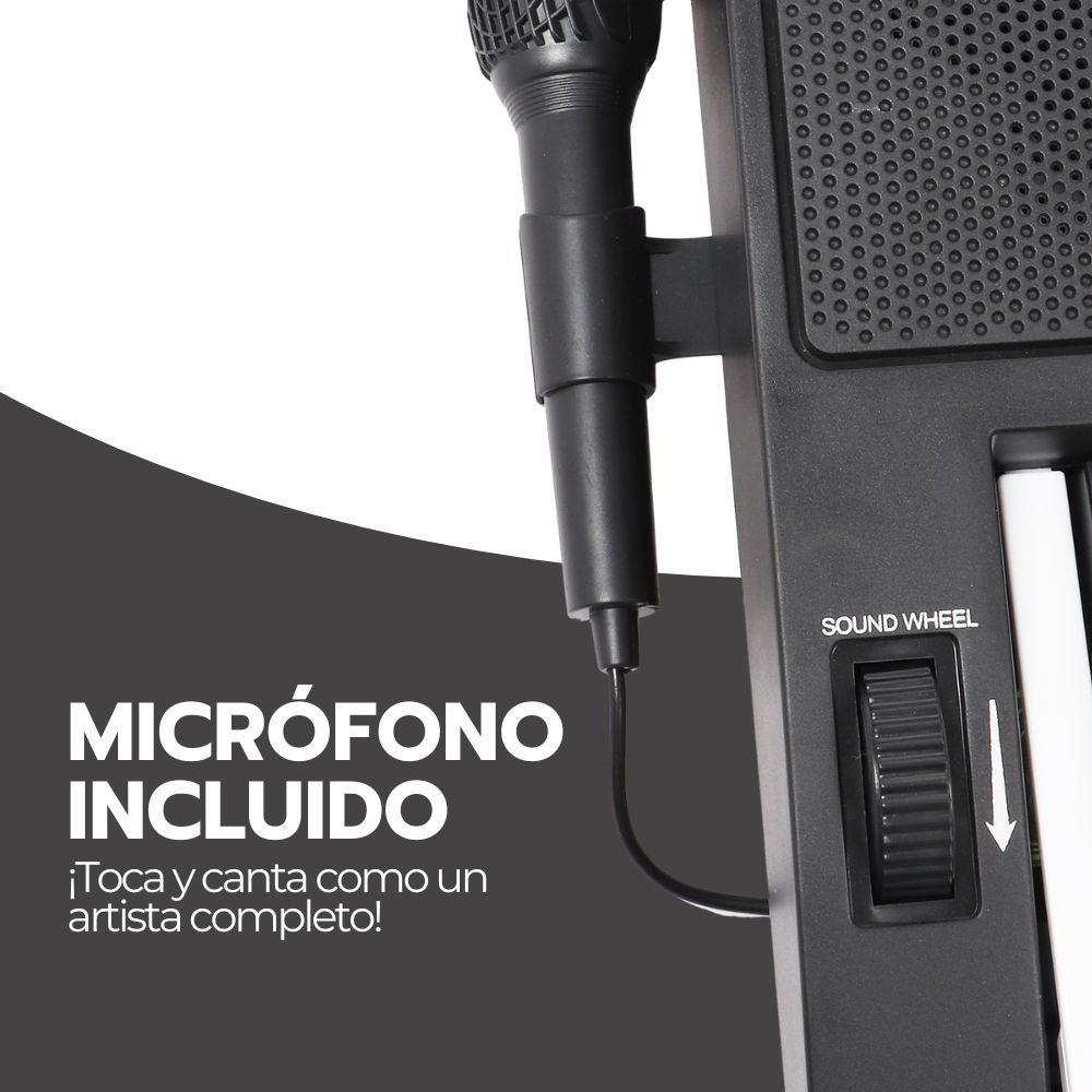 Teclado Musical Portátil 61 Teclas con Micrófono Incluido-6