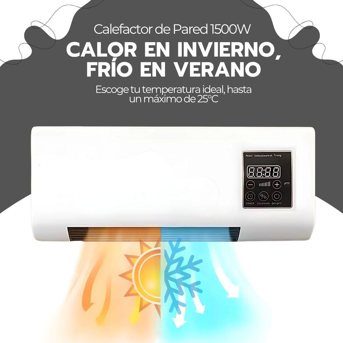 Calefactor de Pared 2 en 1 1500W Control + Colgador De Ropa-4