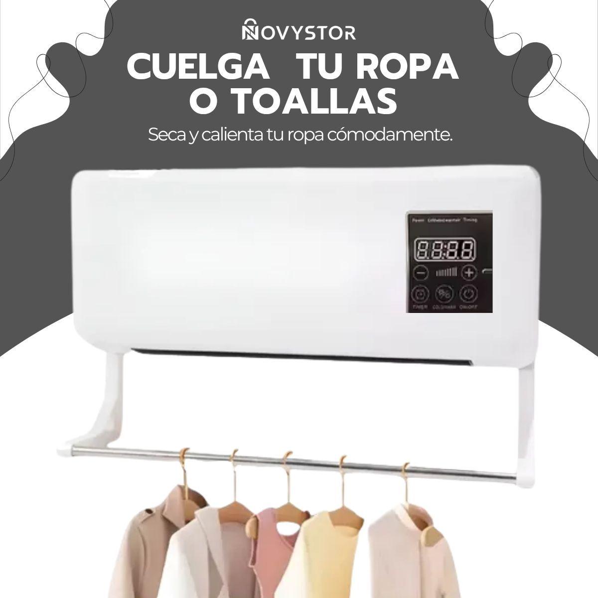 Calefactor de Pared 2 en 1 1500W Control + Colgador De Ropa-7