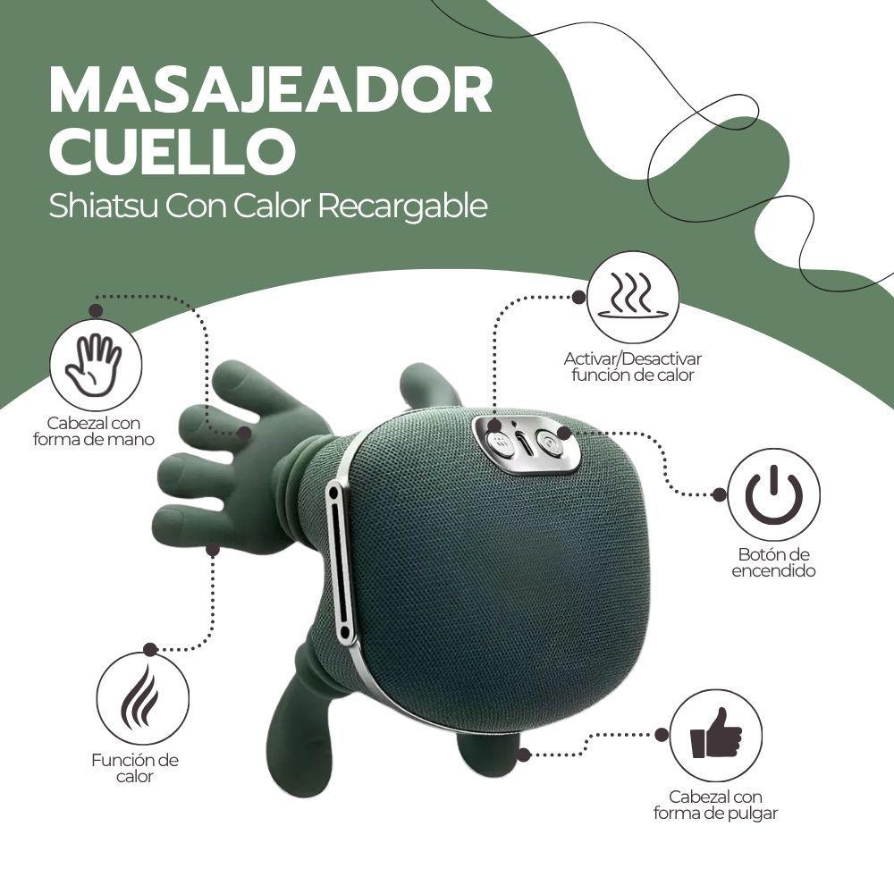 Masajeador Cuello Y Hombros Shiatsu Con Calor Recargable-2