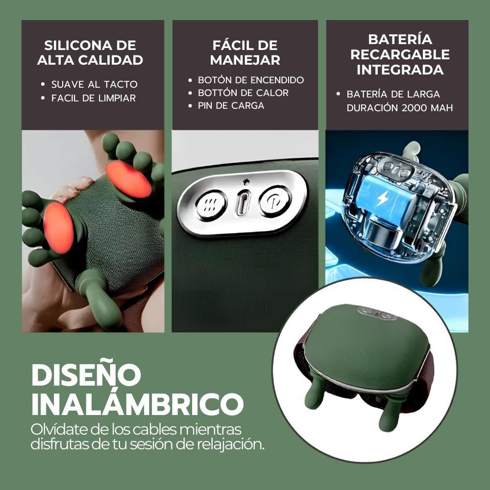 Masajeador Cuello Y Hombros Shiatsu Con Calor Recargable-7