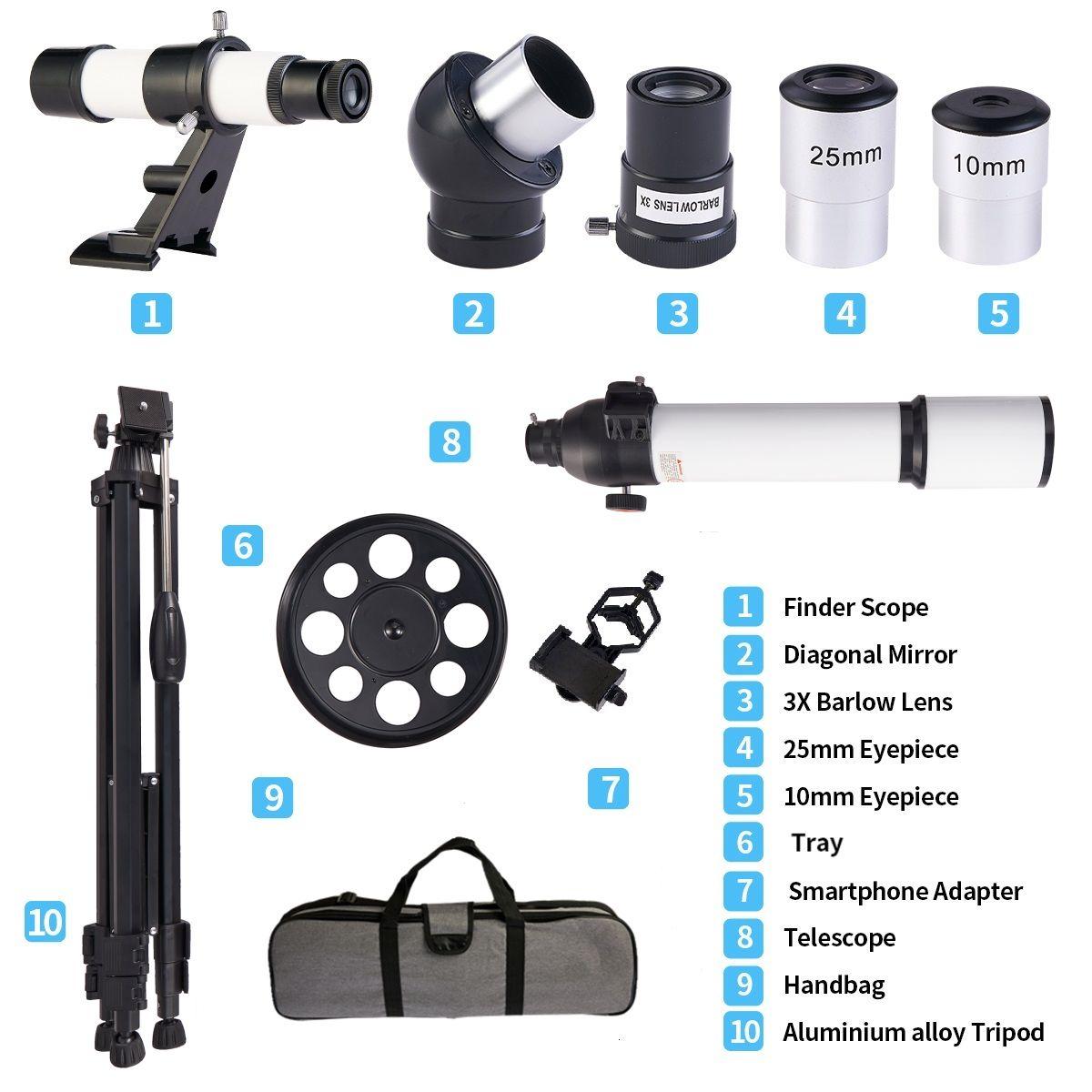 Telescopio Astronómico Profesional Monocular 50070m-4