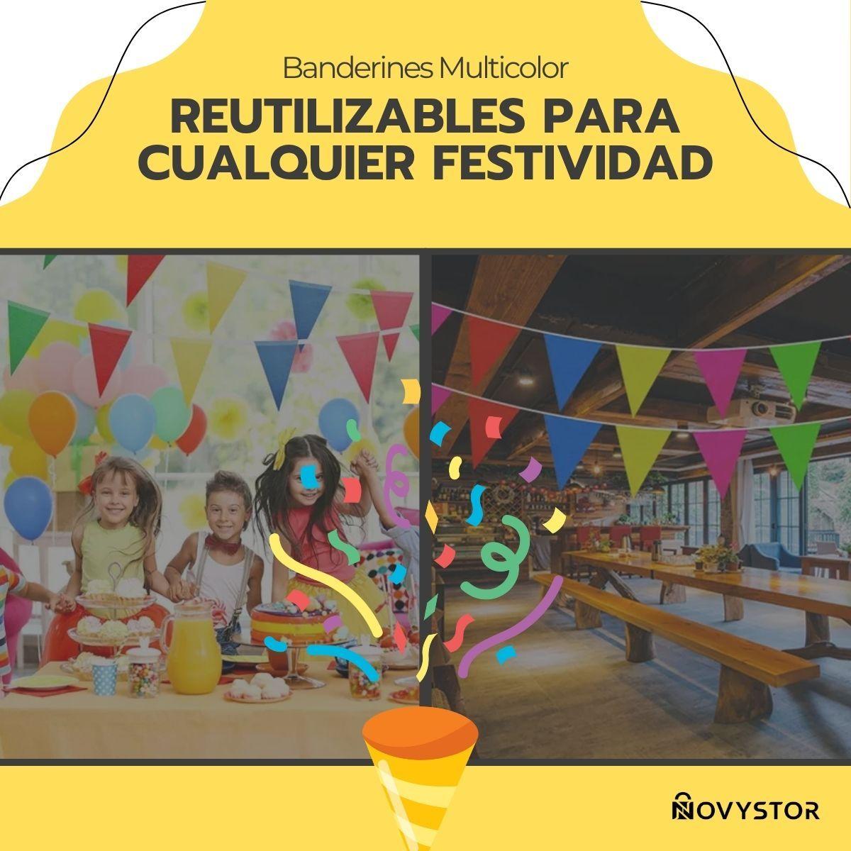 Banderines Multicolor 80mm x150 para Fiestas y Cumpleaños-6