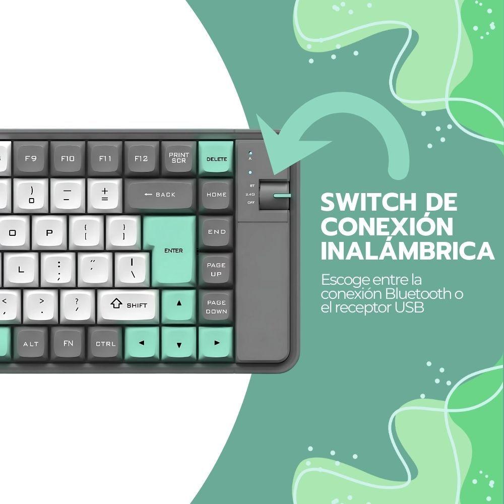 Kit Teclado Y Mouse Inalámbrico Bluetooth USB-C Recargable-4