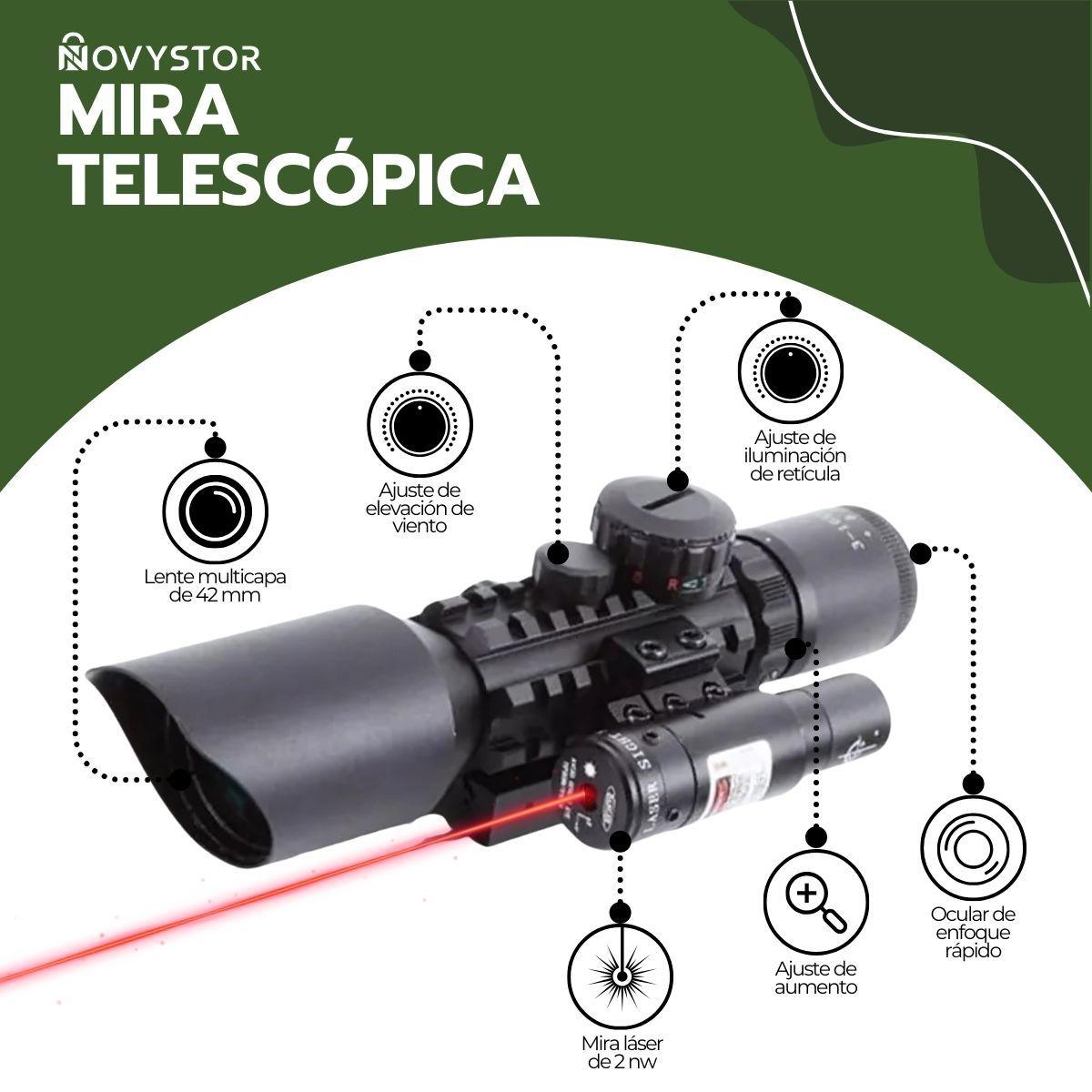 Mira Telescópica Caza Retroiluminada con Láser M9-2