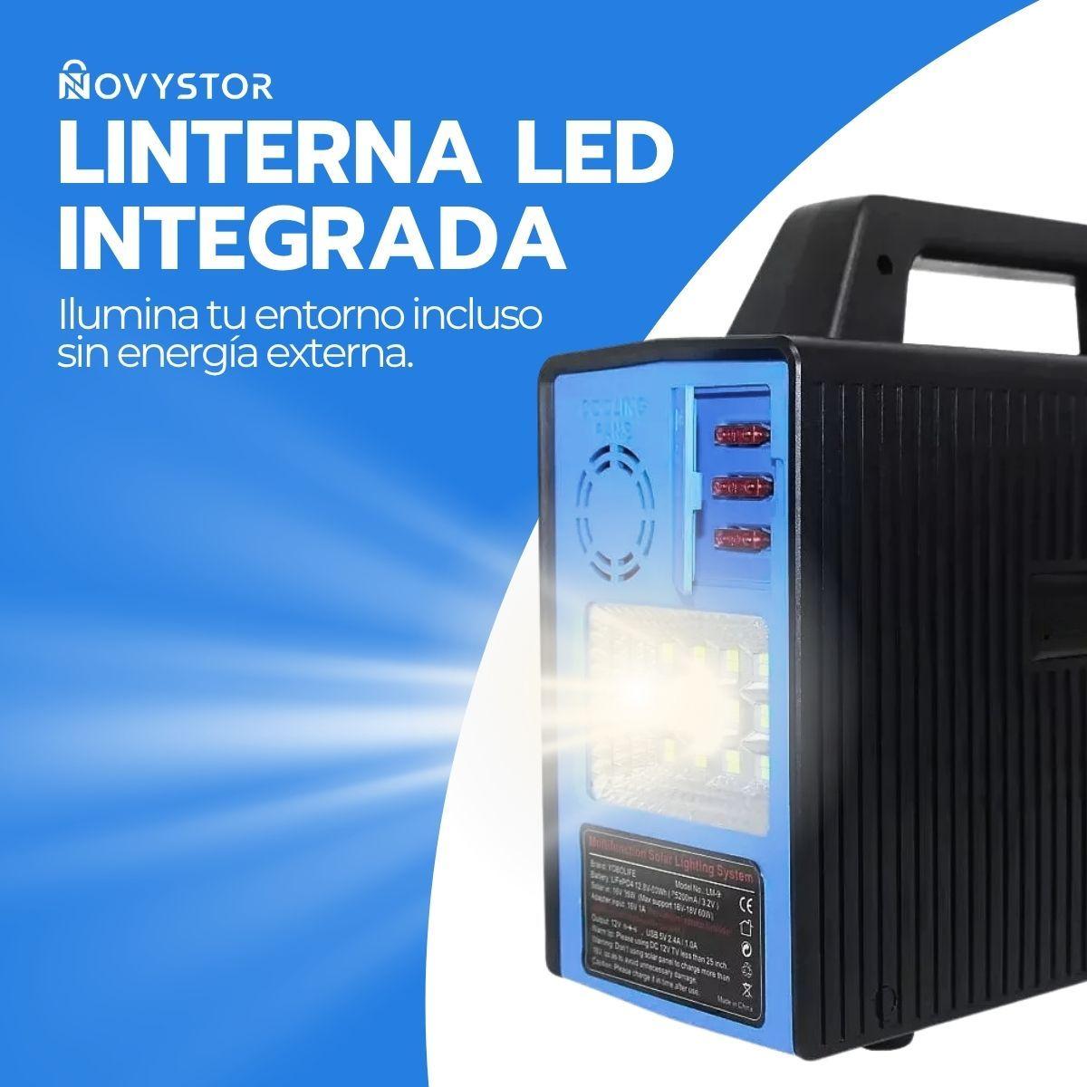 Generador Energía Solar Batería Multiuso 300W + Ampolletas-5