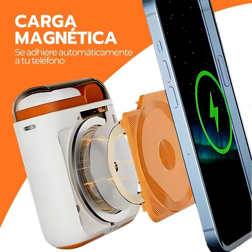 Power Bank Magnético 10000mAh de Carga Inalámbrica y Luz LED-4