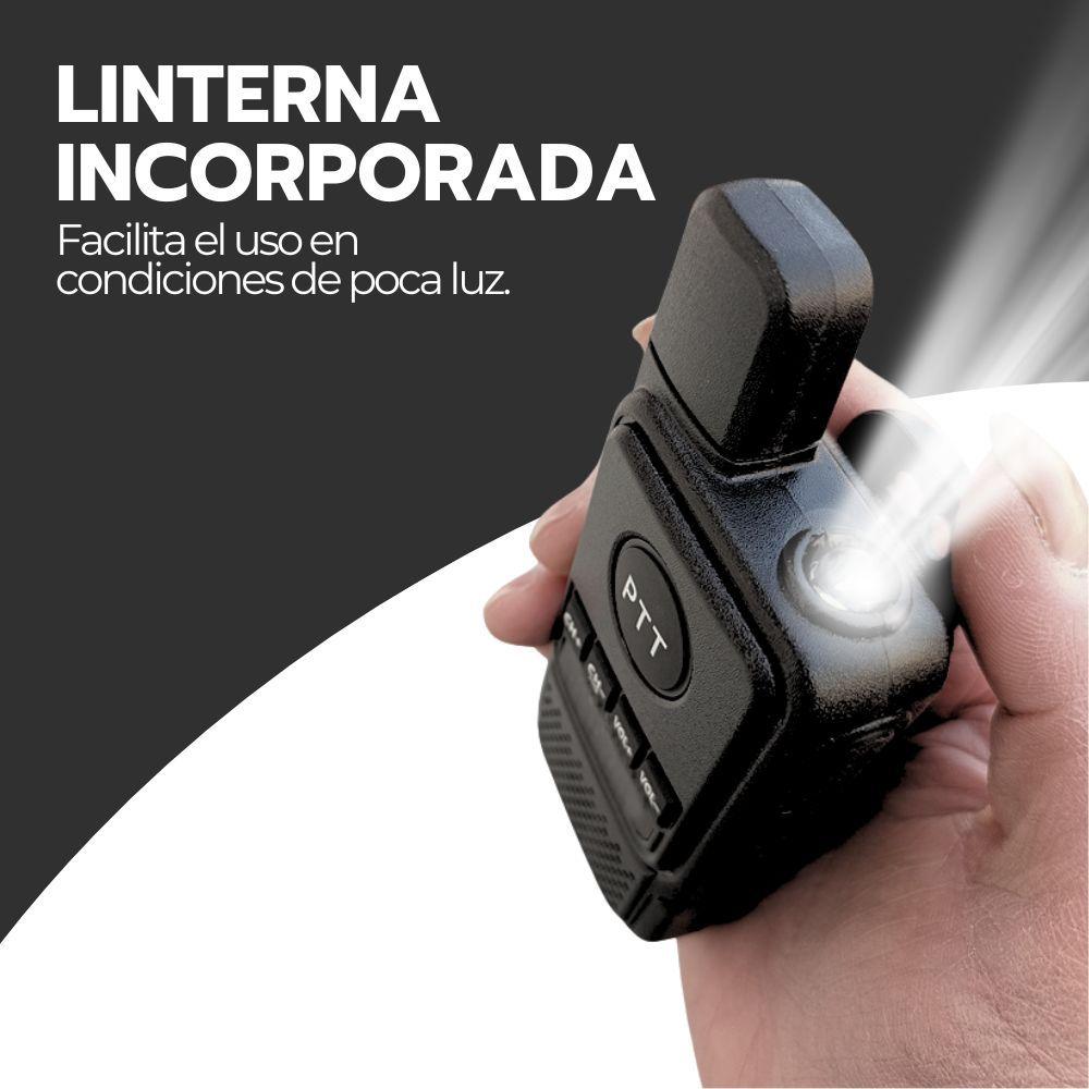 Walkie Talkie Profesional FM Recargable con Auriculares-6