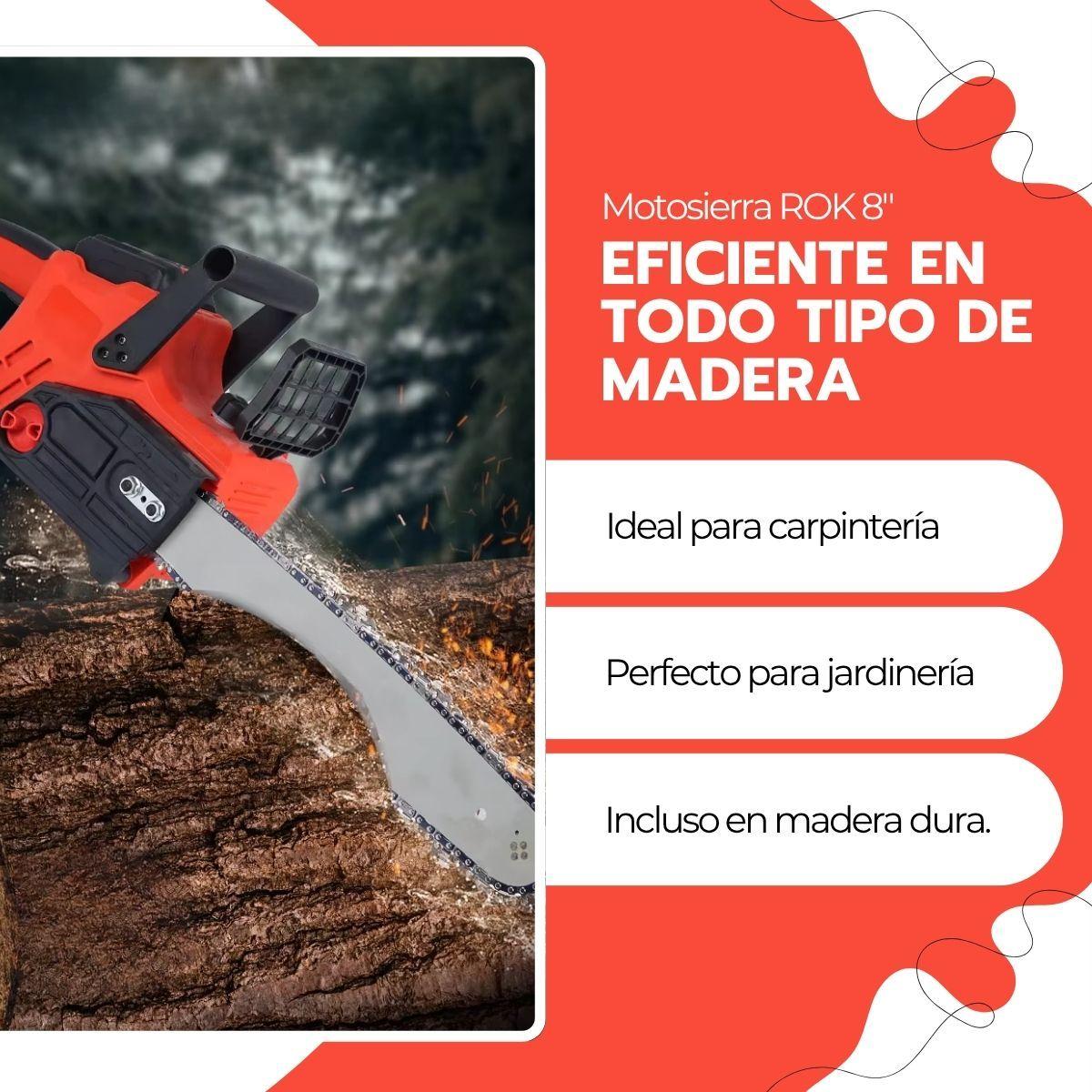 Motosierra Eléctrica ROK Inalámbrica 16'' + Funda Protectora-4