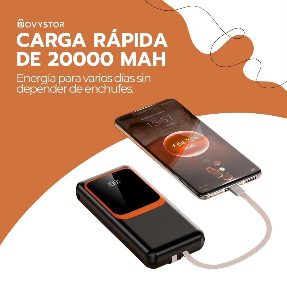 Power Bank 20000 mAh Carga Rápida USB-C con Pantalla LED-6