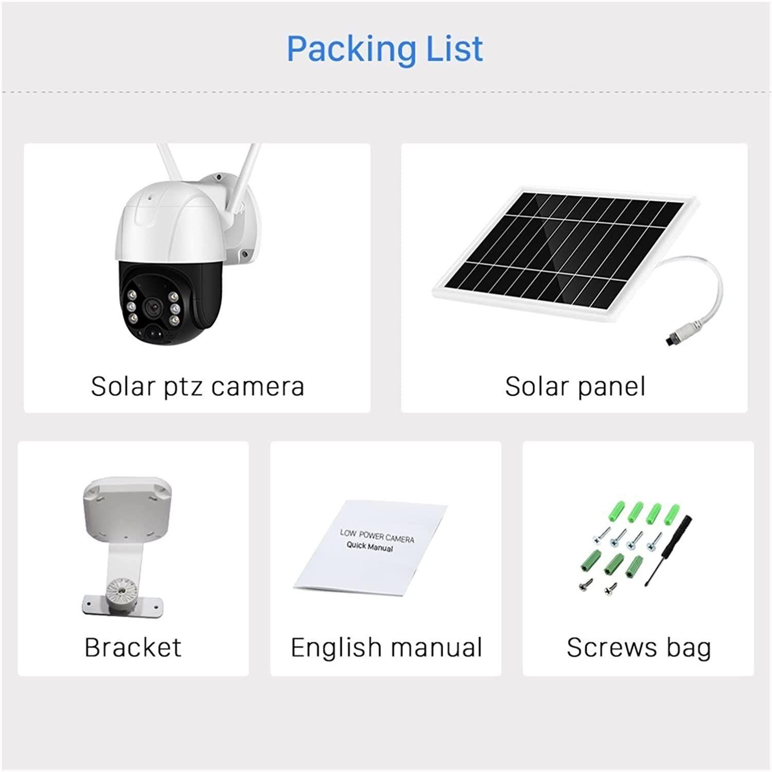 Cámara de Seguridad Panel Solar Wifi Exterior Hd 1280p-2