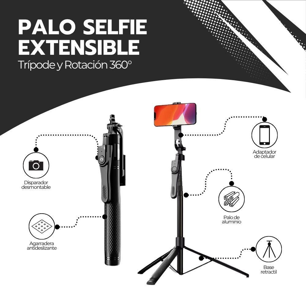 Trípode Palo Selfie Extensible 1.7m y Control Bluetooth-2