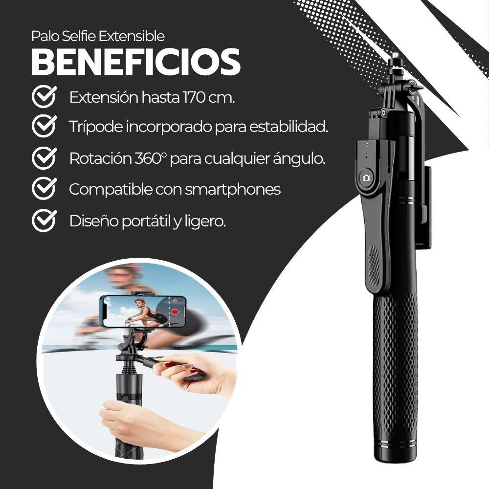 Trípode Palo Selfie Extensible 1.7m y Control Bluetooth-3