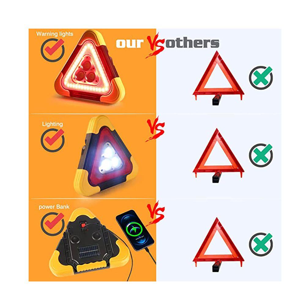Triangulo Led Recargable de Emergencia Multifuncional-4