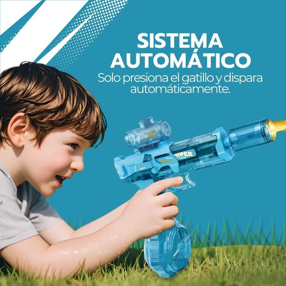 Pistola de Agua Inalámbrica Recargable con Batería y luz-4