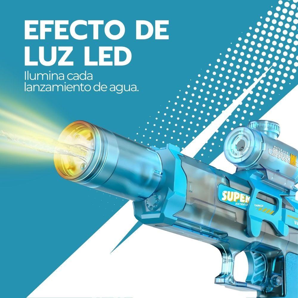 Pistola de Agua Inalámbrica Recargable con Batería y luz-5