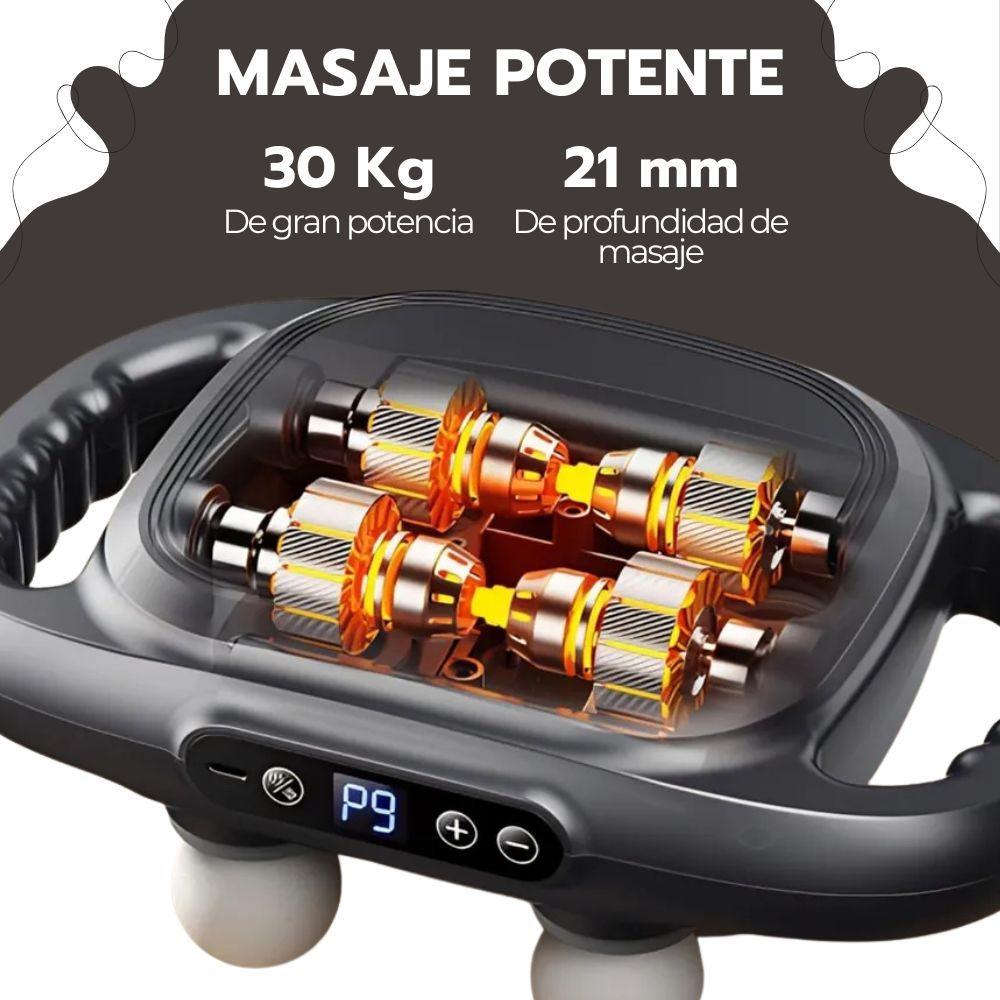 Masajeador Portátil Inalámbrico 6 Cabezales Recargable-5