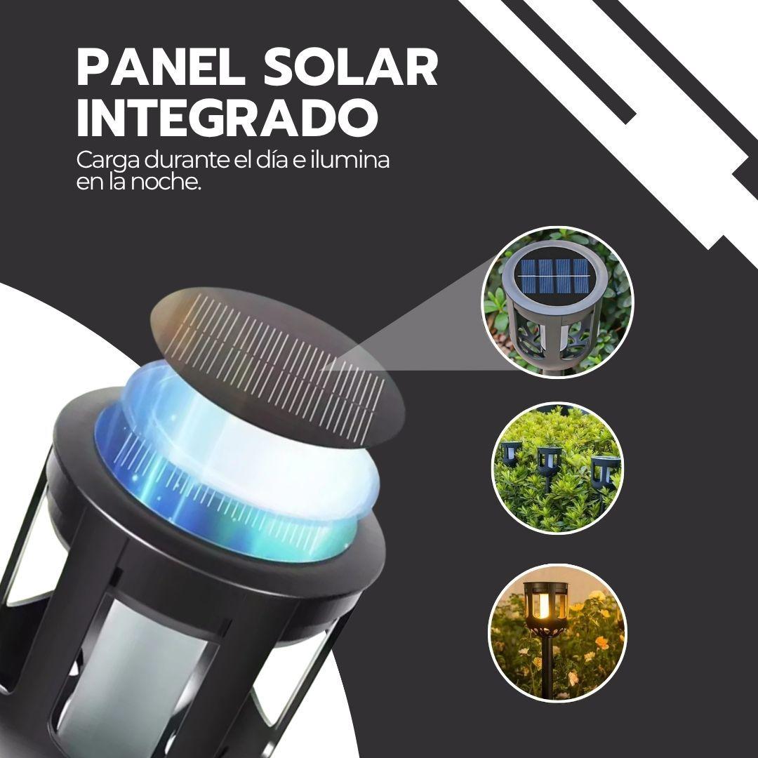 Pack X2 Lámpara Solar Led Estaca Antorcha Jardín Parque-5