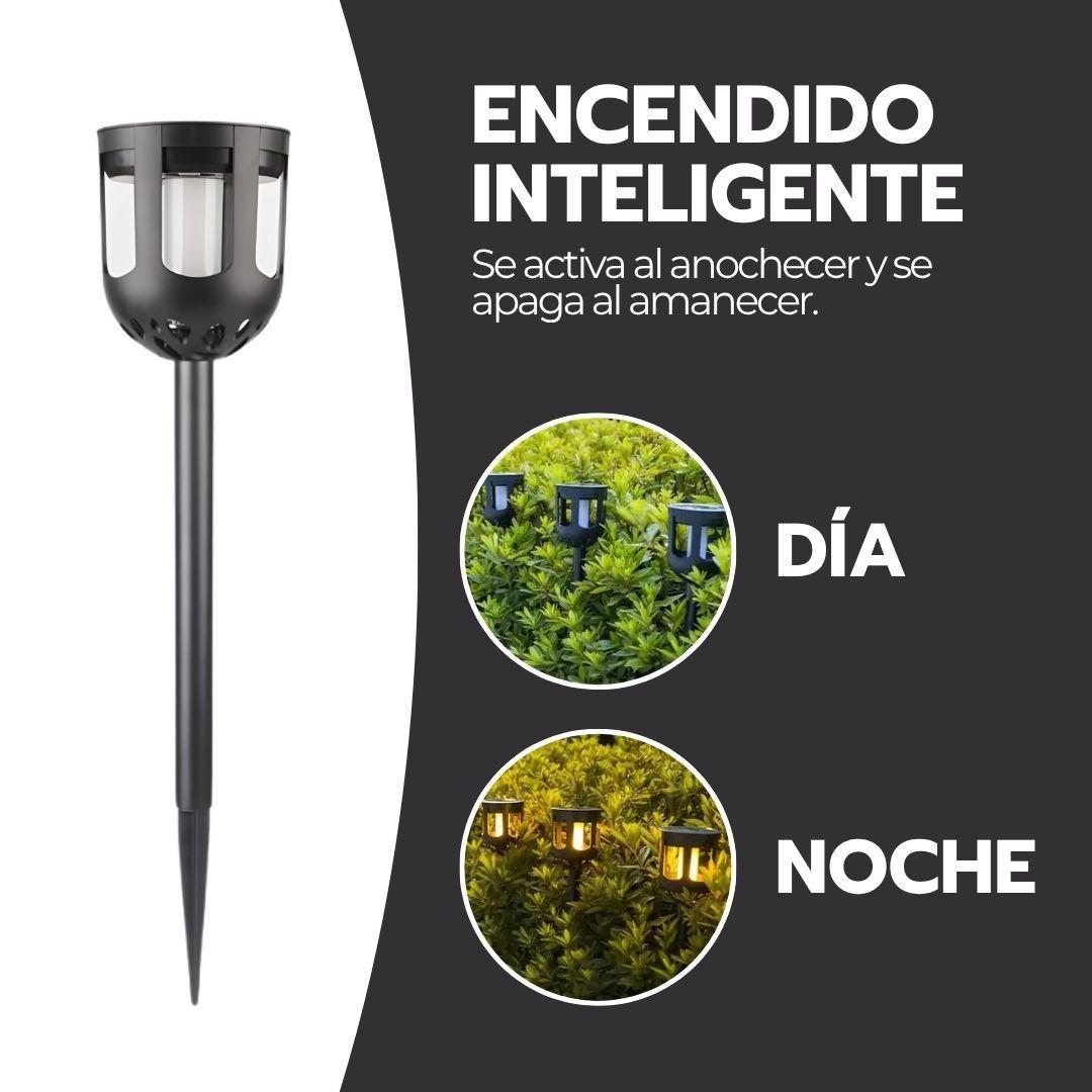 Pack X2 Lámpara Solar Led Estaca Antorcha Jardín Parque-6