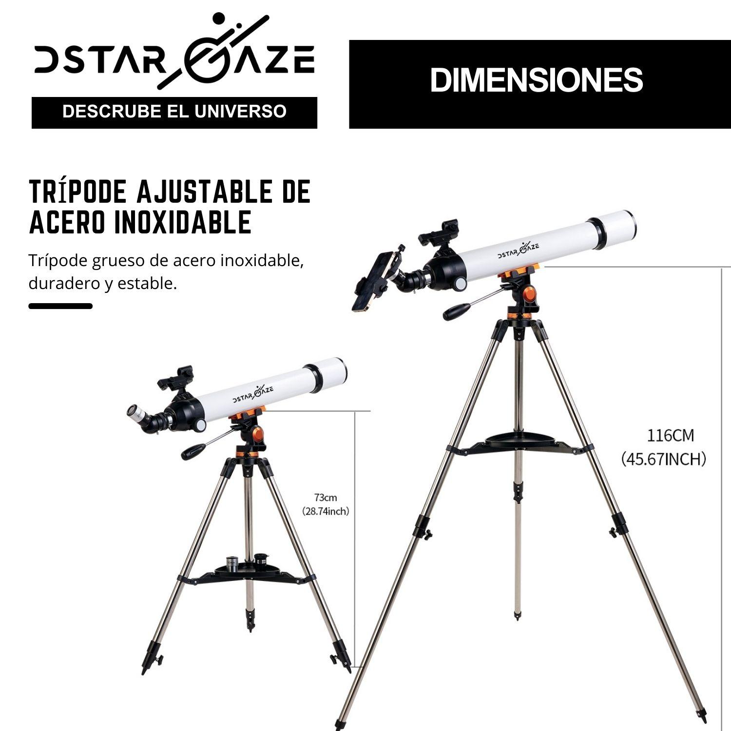 Telescopio Astronómico Profesional Monocular 70070m-2