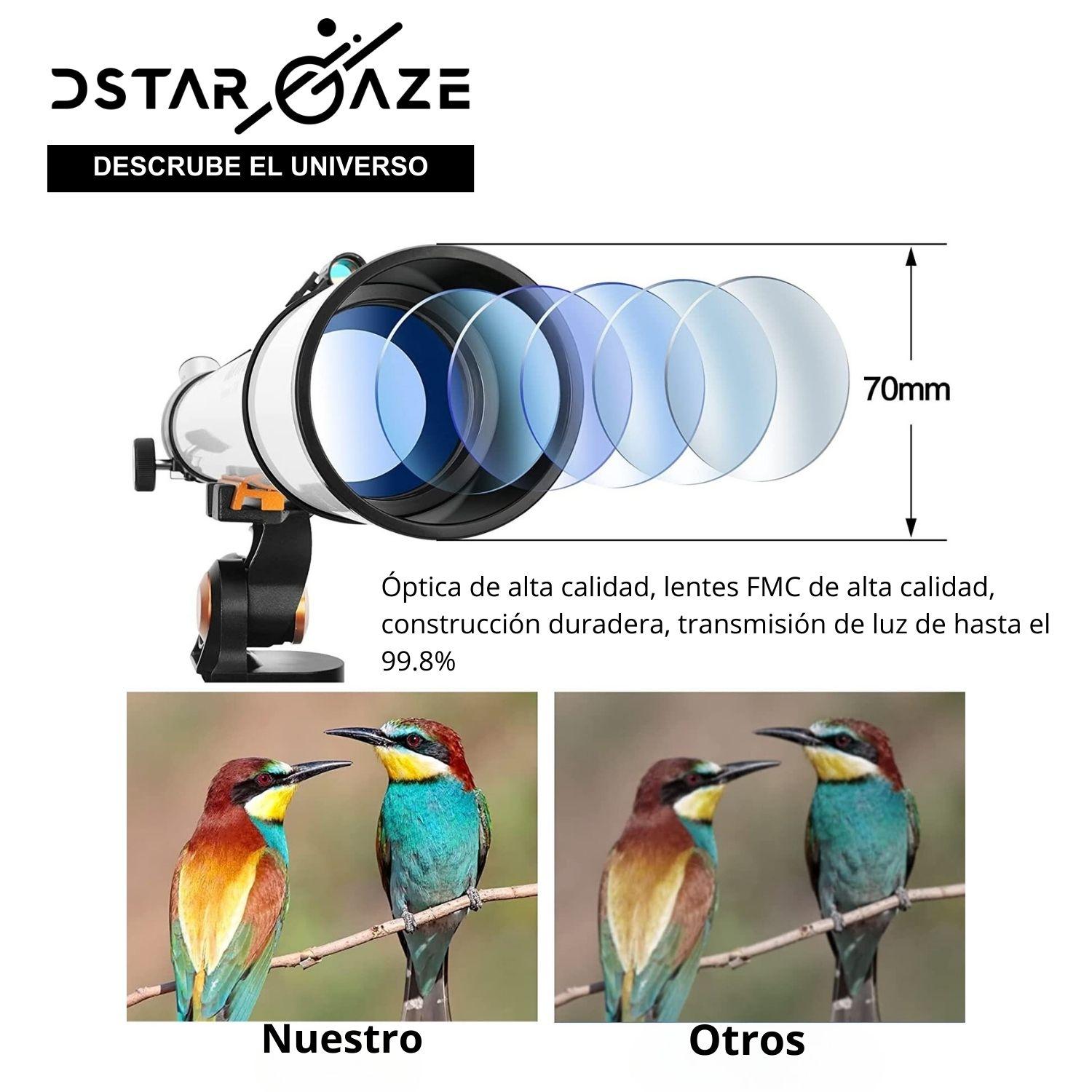 Telescopio Astronómico Profesional Monocular 70070m-8