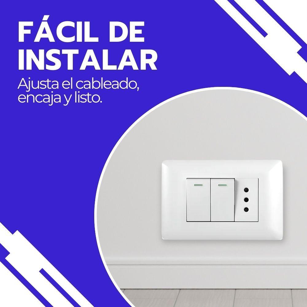 Enfunche + 2 interruptores 10A 250V Blanco Hogar y Oficina-4