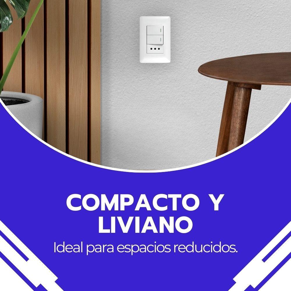 Enfunche + 2 interruptores 10A 250V Blanco Hogar y Oficina-6