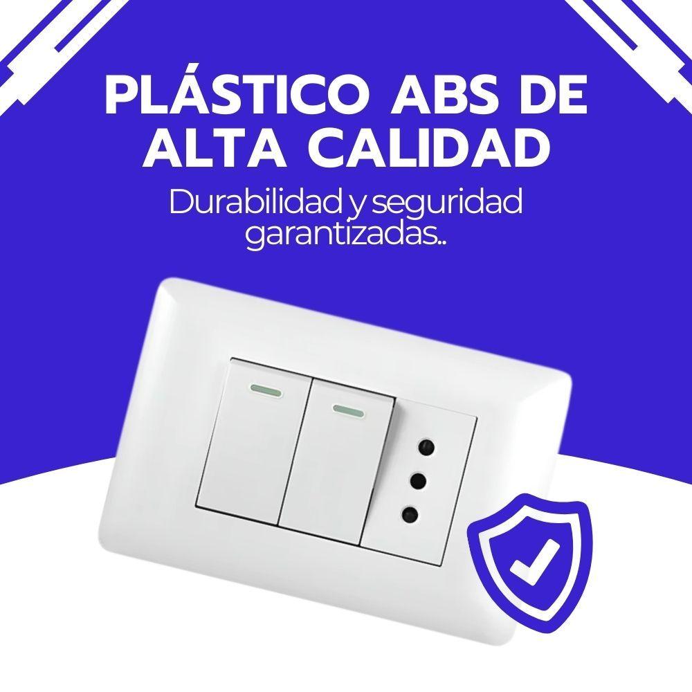 Enfunche + 2 interruptores 10A 250V Blanco Hogar y Oficina-7