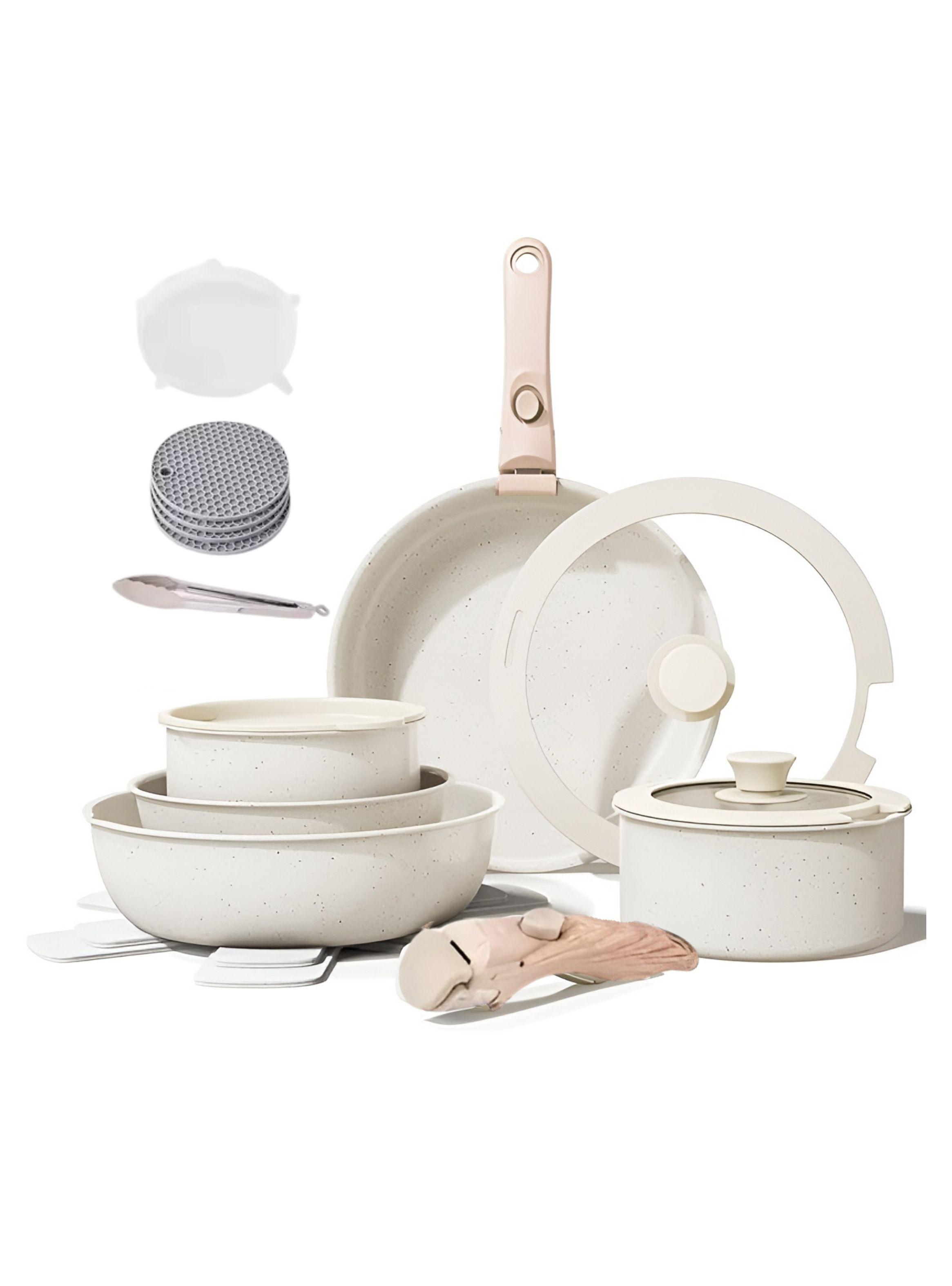 Batería de Cocina - Set Ollas y Sartenes con Mango Extraíble-0