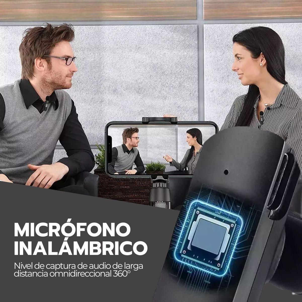 Pack 2 Micrófonos Inalámbricos 360° Tipo C y iPhone 20m-7