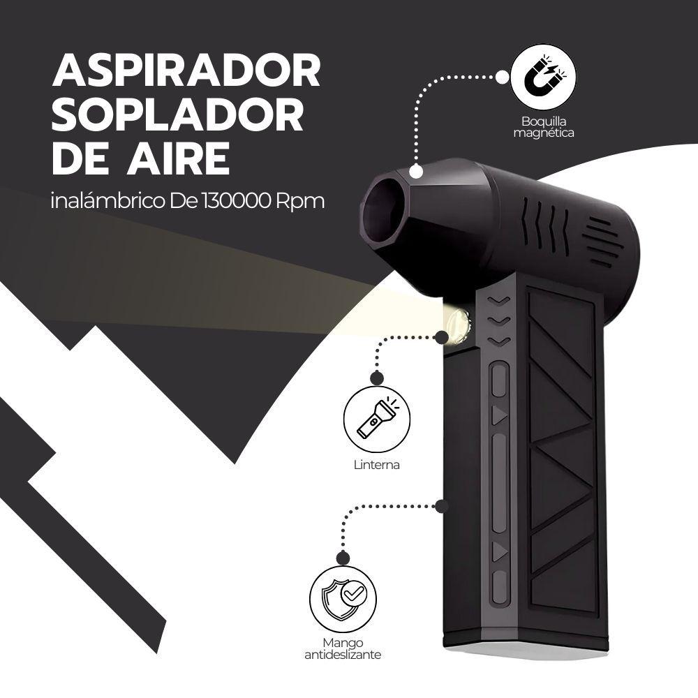 Aspirador Soplador de Aire inalámbrico De 130000 Rpm Negro-2