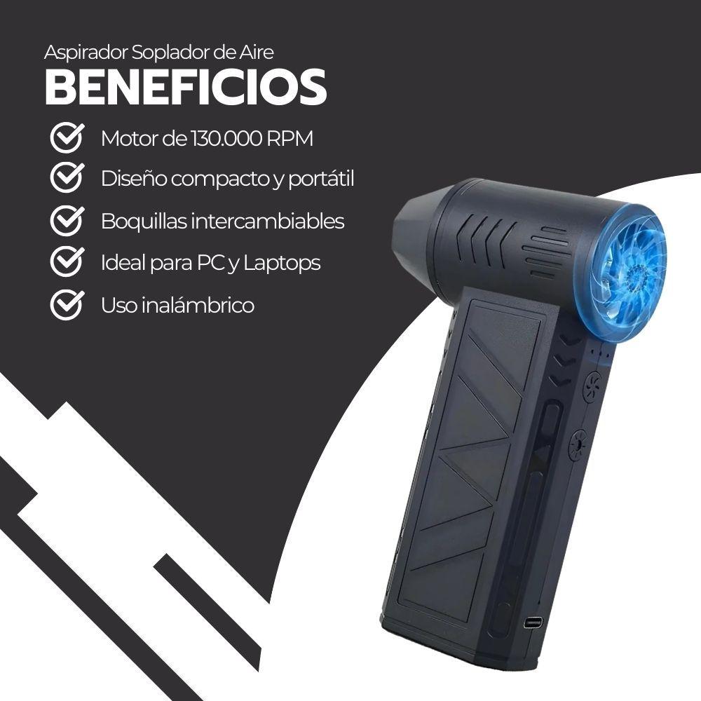 Aspirador Soplador de Aire inalámbrico De 130000 Rpm Negro-3