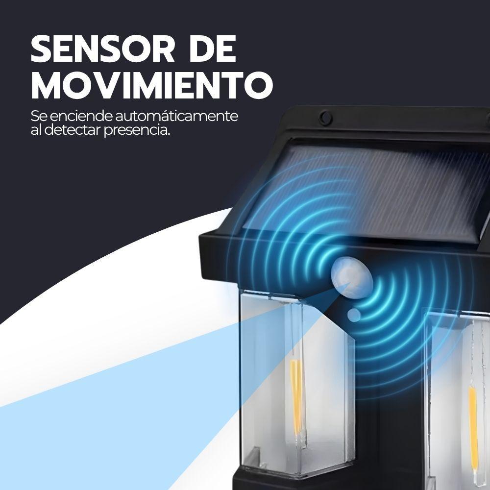 Lámpara Solar Doble LED Sensor Movimiento Exterior IP65-5