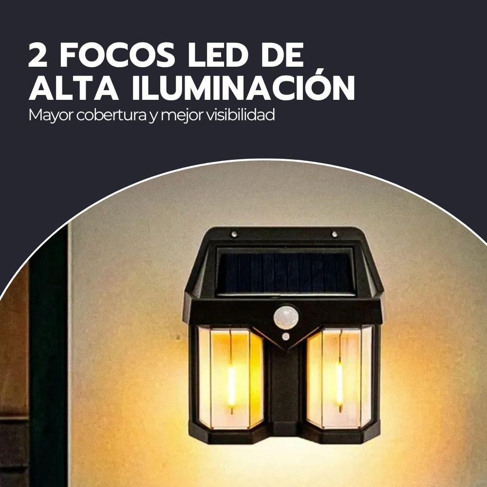 Lámpara Solar Doble LED Sensor Movimiento Exterior IP65-7